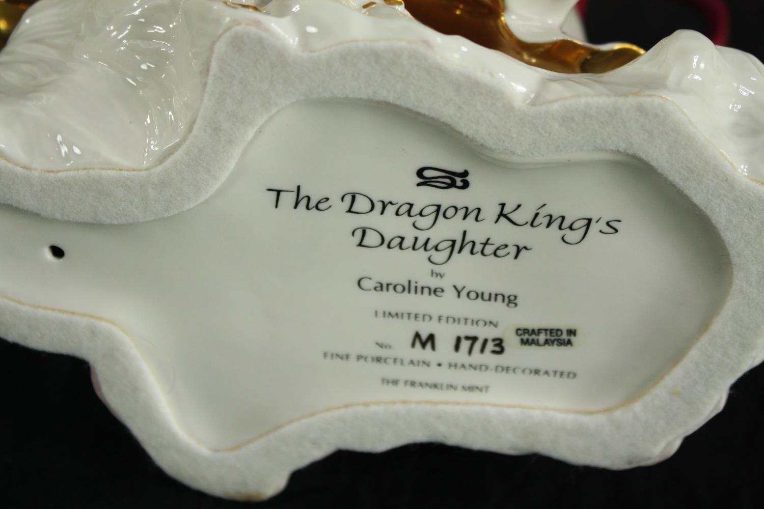 Franklin Mint. The Dragon King's Daughter designed by Caroline Young. Porcelain figurine. H.29cm. - Image 5 of 5