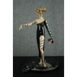 Franklin Mint. Porcelain figurine. Erte. Pearls and Rubies. H.26cm.