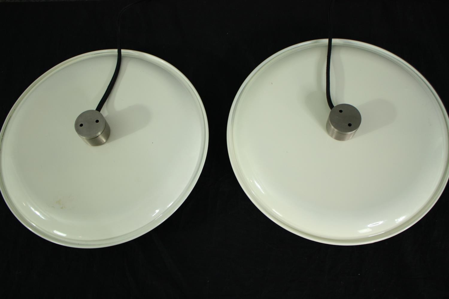 A pair of ceiling lamps. Dia.28cm. (each) - Image 2 of 3