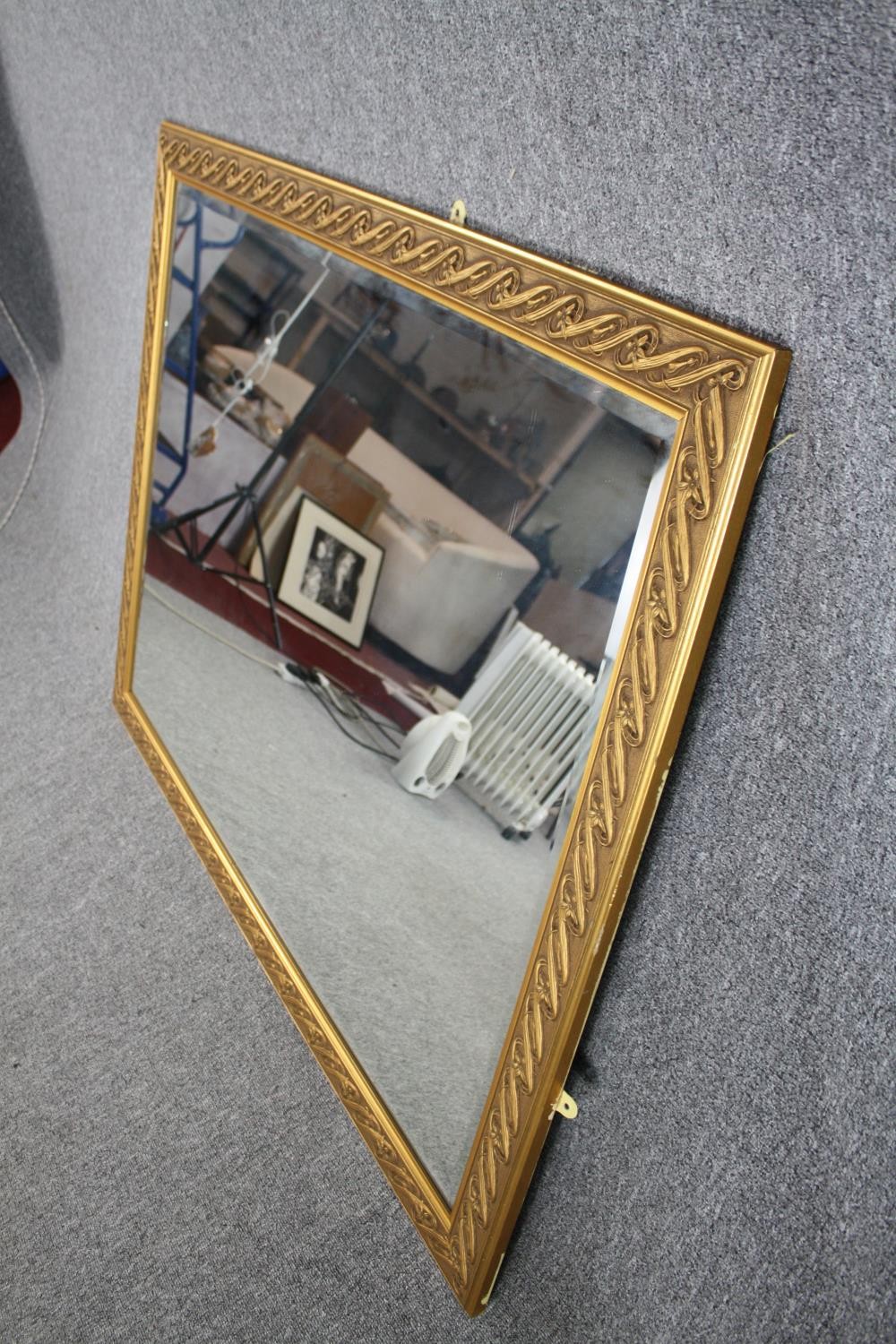 Wall mirror, contemporary gilt framed with bevelled plate. H.107 W.137cm. - Image 3 of 4