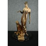 Erte. Franklin mint. Porcelain figurine. Ocelot. H.23cm.