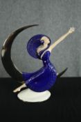Franklin Mint. Porcelain figurine. Moonlight in Platinum by Victoria Oldham. 1987. H.26cm.