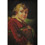 Oil painting on panel. Portrait of a boy. In modern gilt decorated frame. Unsigned. H.35 W.30cm.