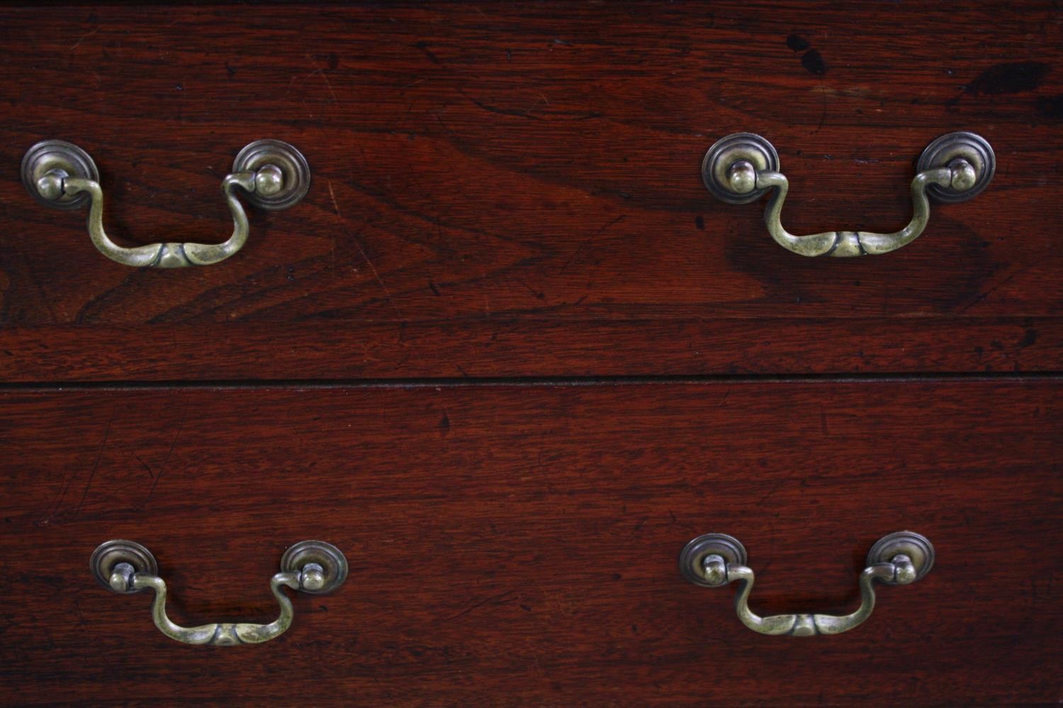 Chest of drawers, Georgian style teak. H.74 W.59 D.45cm. - Image 4 of 5