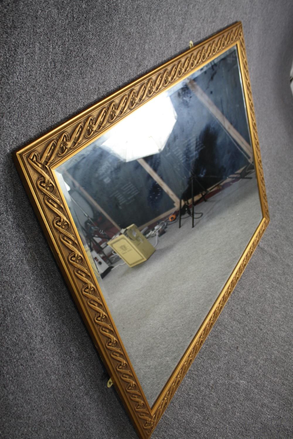 Wall mirror, contemporary gilt framed with bevelled plate. H.107 W.137cm. - Image 2 of 4