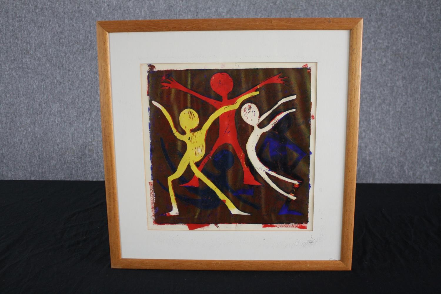 Screenprint. ‘Three Dancing Spirits’. Signed ‘Rammie’ on the. Framed and glazed. H.50 W.49cm. - Image 2 of 3