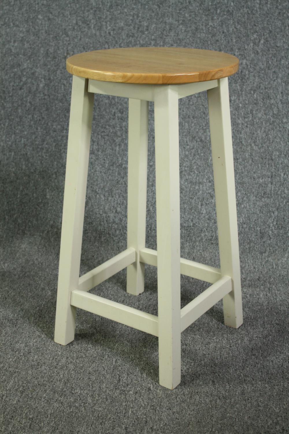 A pair of contemporary high stools. H.65cm. (each) - Image 3 of 4