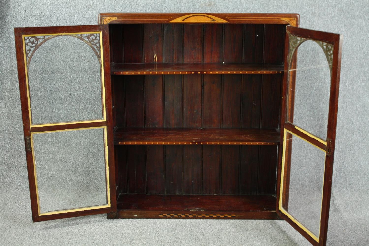 Bookcase, mid century oak. H.114 W.101 D.28cm. - Image 5 of 7