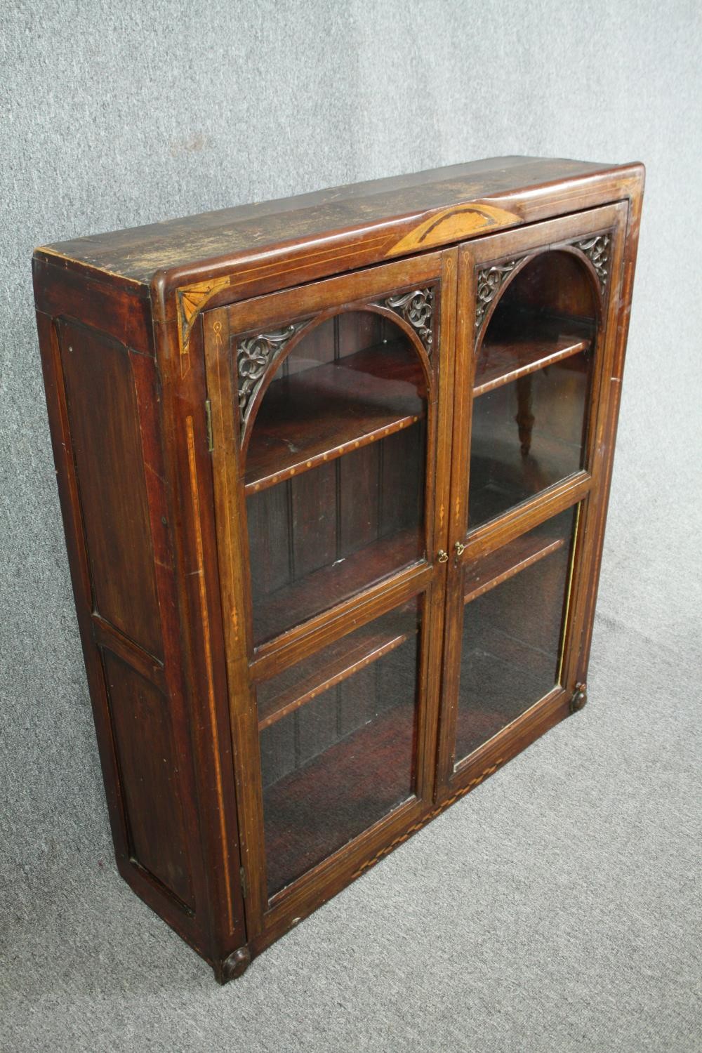 Bookcase, mid century oak. H.114 W.101 D.28cm. - Image 3 of 7