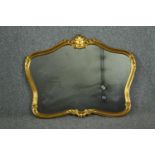 Wall mirror, contemporary in Rococo style frame. H.79 W.100cm.