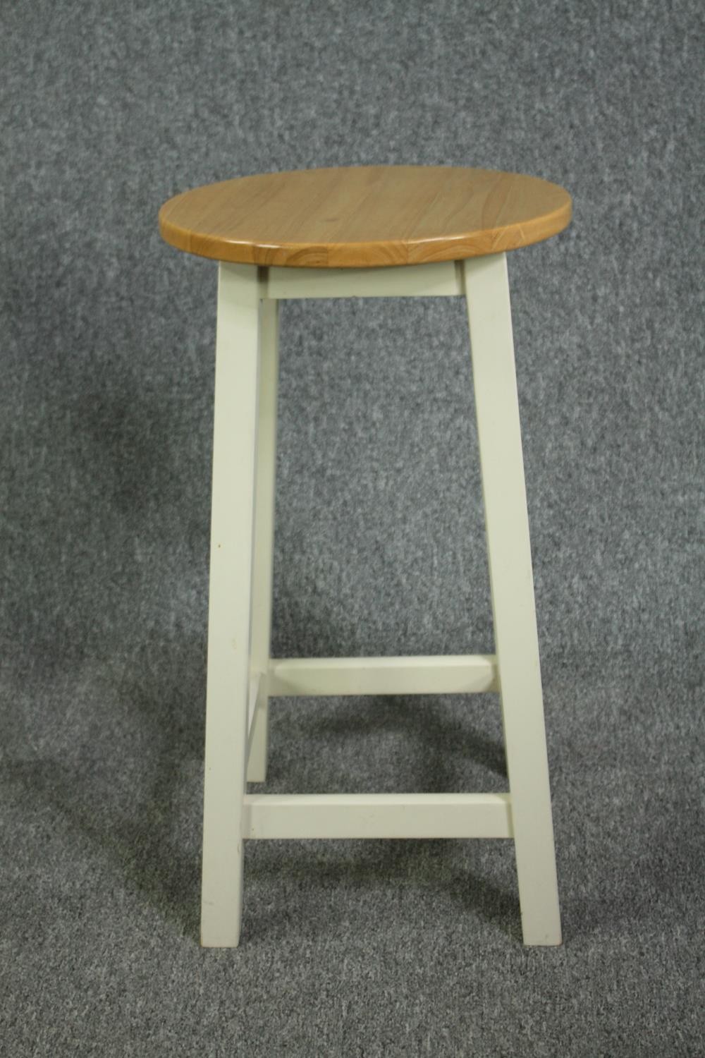 A pair of contemporary high stools. H.65cm. (each) - Image 2 of 4