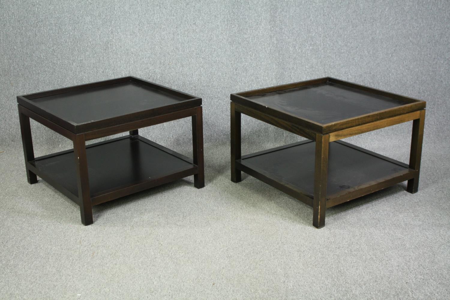 A pair of contemporary lamp tables. H.55 W.78 D.78cm. (each) - Image 2 of 6