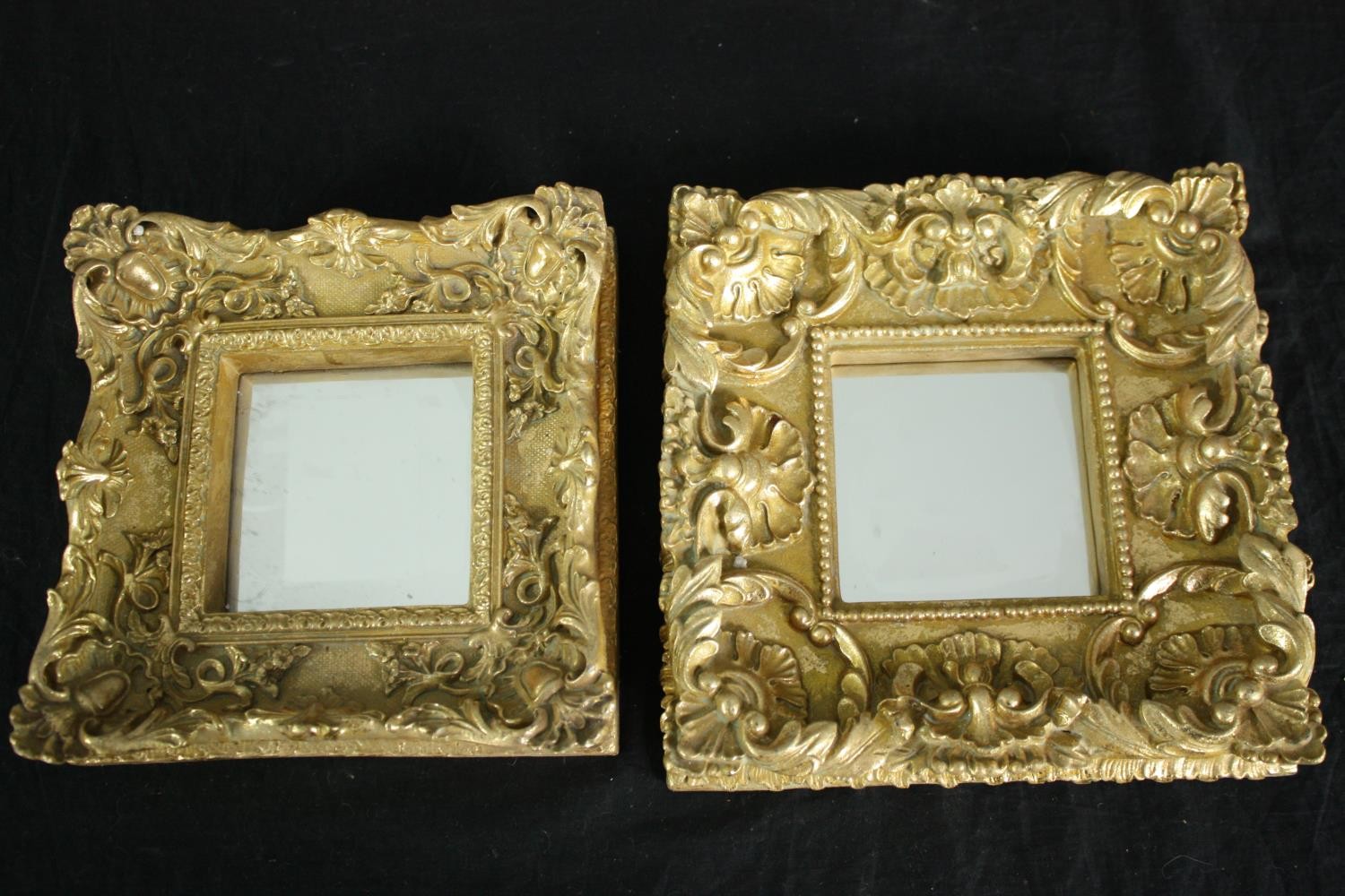 A set of four small contemporary antique style mirrors. H.22 W.22cm. (each) - Image 2 of 4