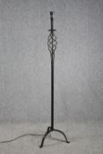 A metal floor lamp. H.148cm.