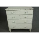 Chest of drawers, Victorian, later painted. H.108 W.107 D.49cm.