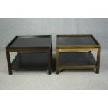 A pair of contemporary lamp tables. H.55 W.78 D.78cm. (each)