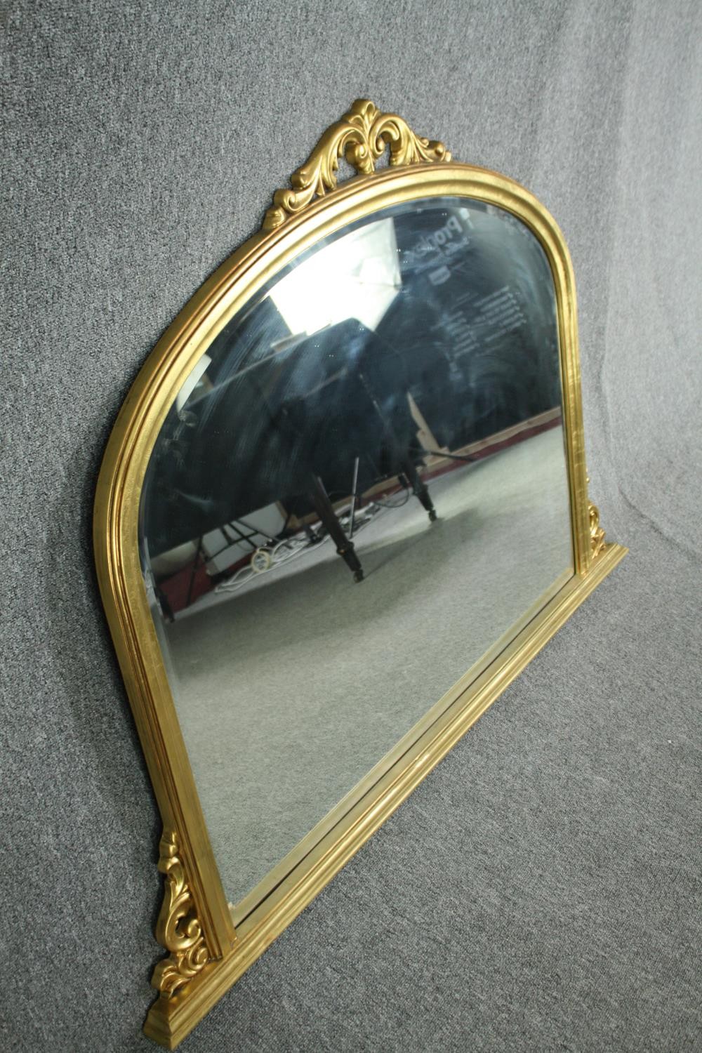 Overmantel mirror, 19th century style carved giltwood. H.104 W.144cm. - Image 2 of 4