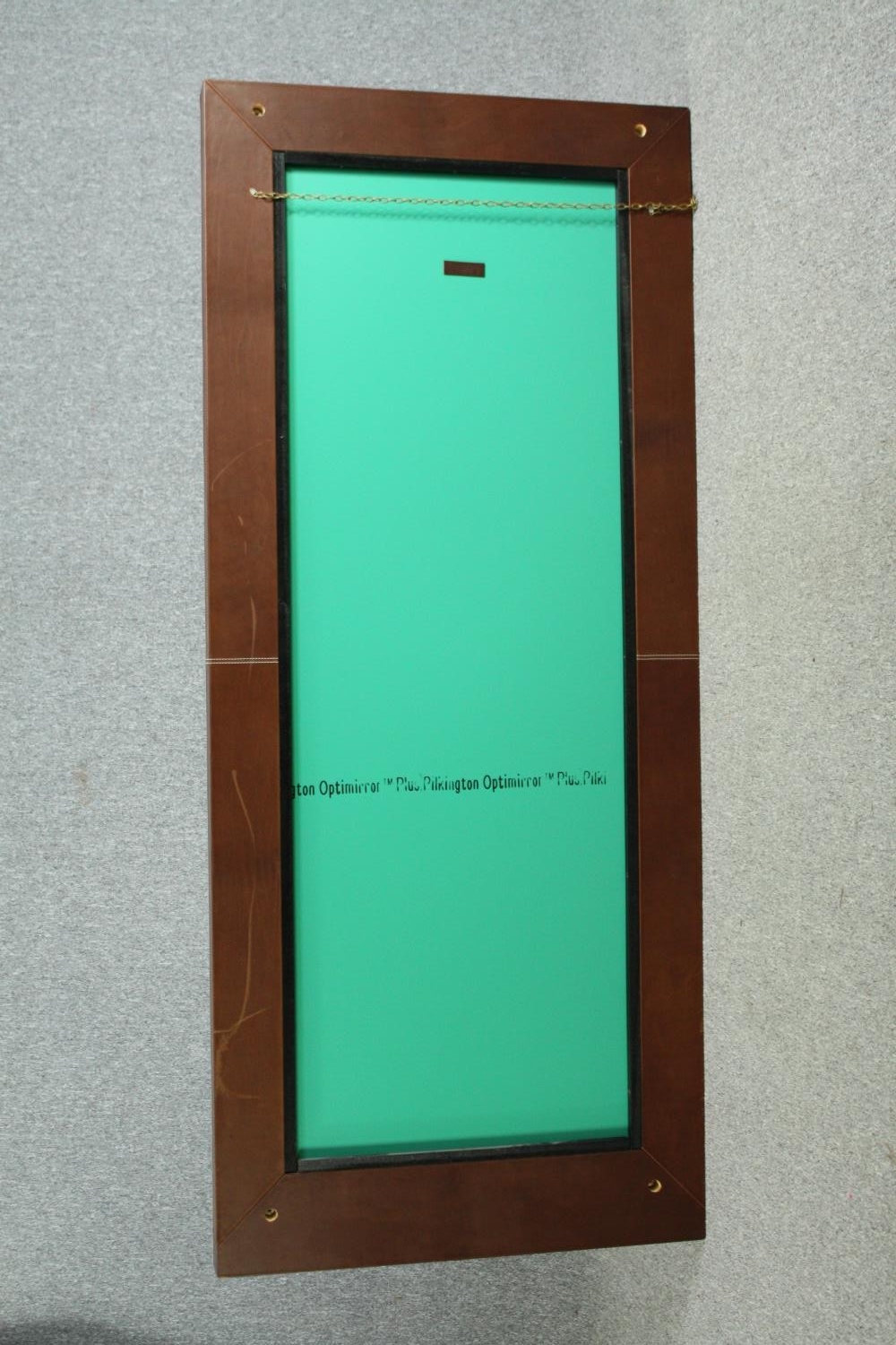 A contemporary full height leather framed dressing mirror. H.210 W.90cm. - Image 5 of 5