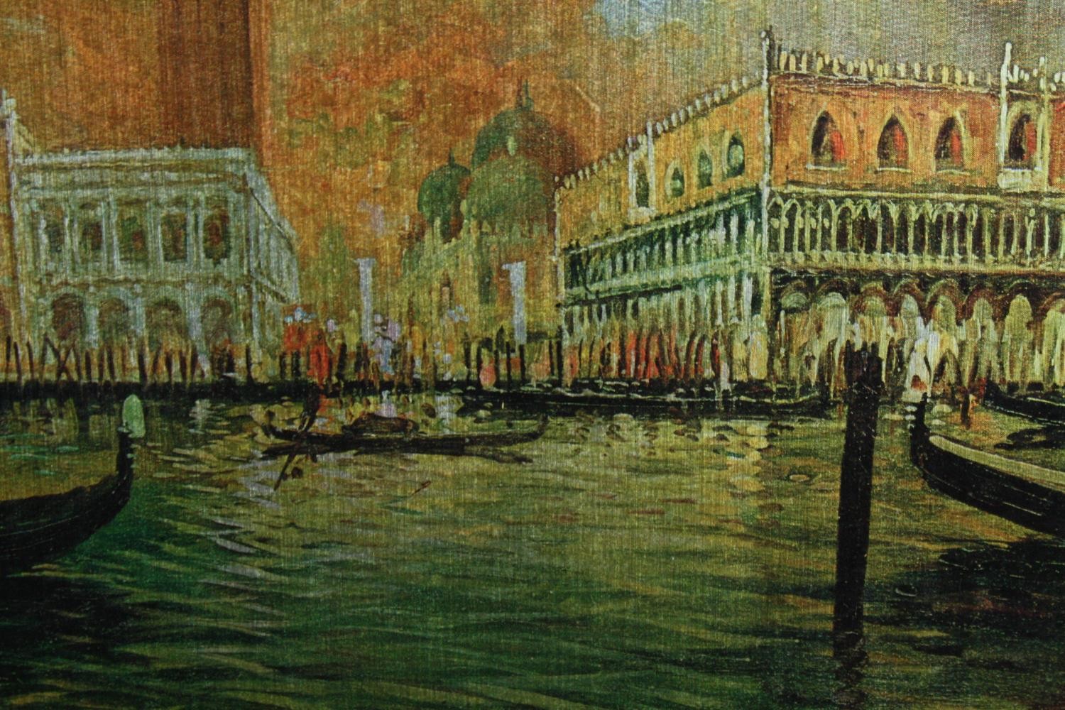 Oil painting. A view of St. Marks, Venice. Signed 'Lonati' lower right. Framed and glazed. H.31 W.