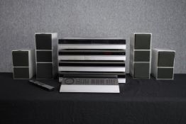 Bang & Olufsen 5500 in white. A rare complete system including the programmer speakers. H.42 W.32cm.