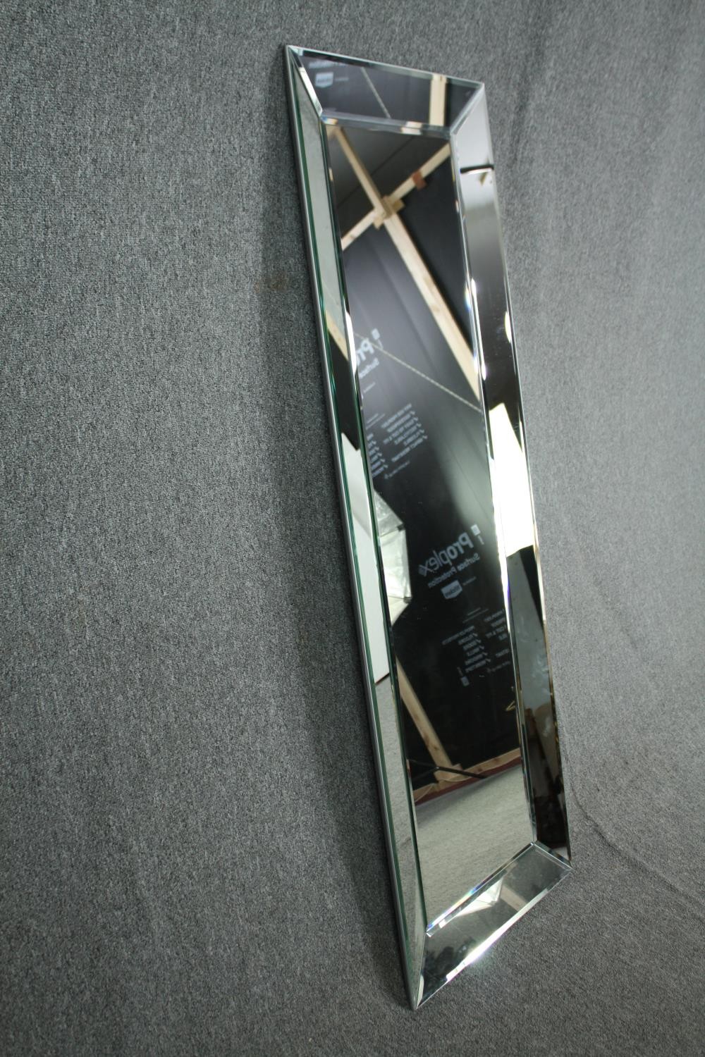 A contemporary full height dressing mirror in mirror glazed frame. H.165 W.60cm. - Image 2 of 5