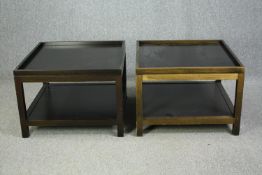 A pair of contemporary lamp tables. H.55 W.78 D.78cm. (each)