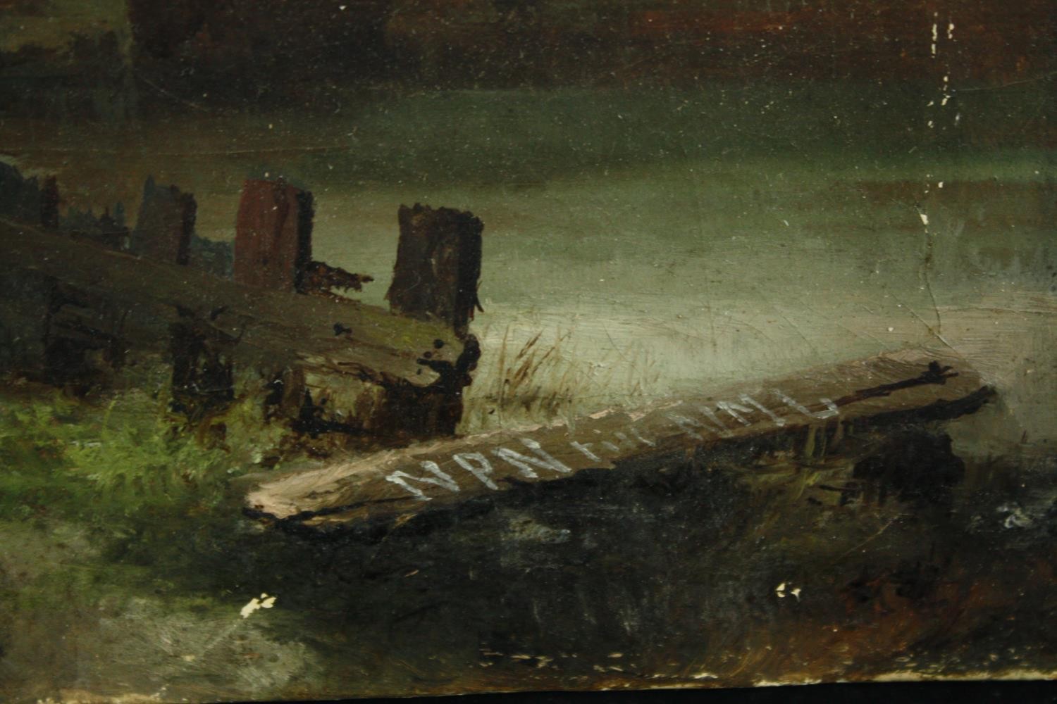 An early twentieth century landscape painting. Oil on canvas. Signed with the initials 'N.P.N'. With - Image 3 of 4