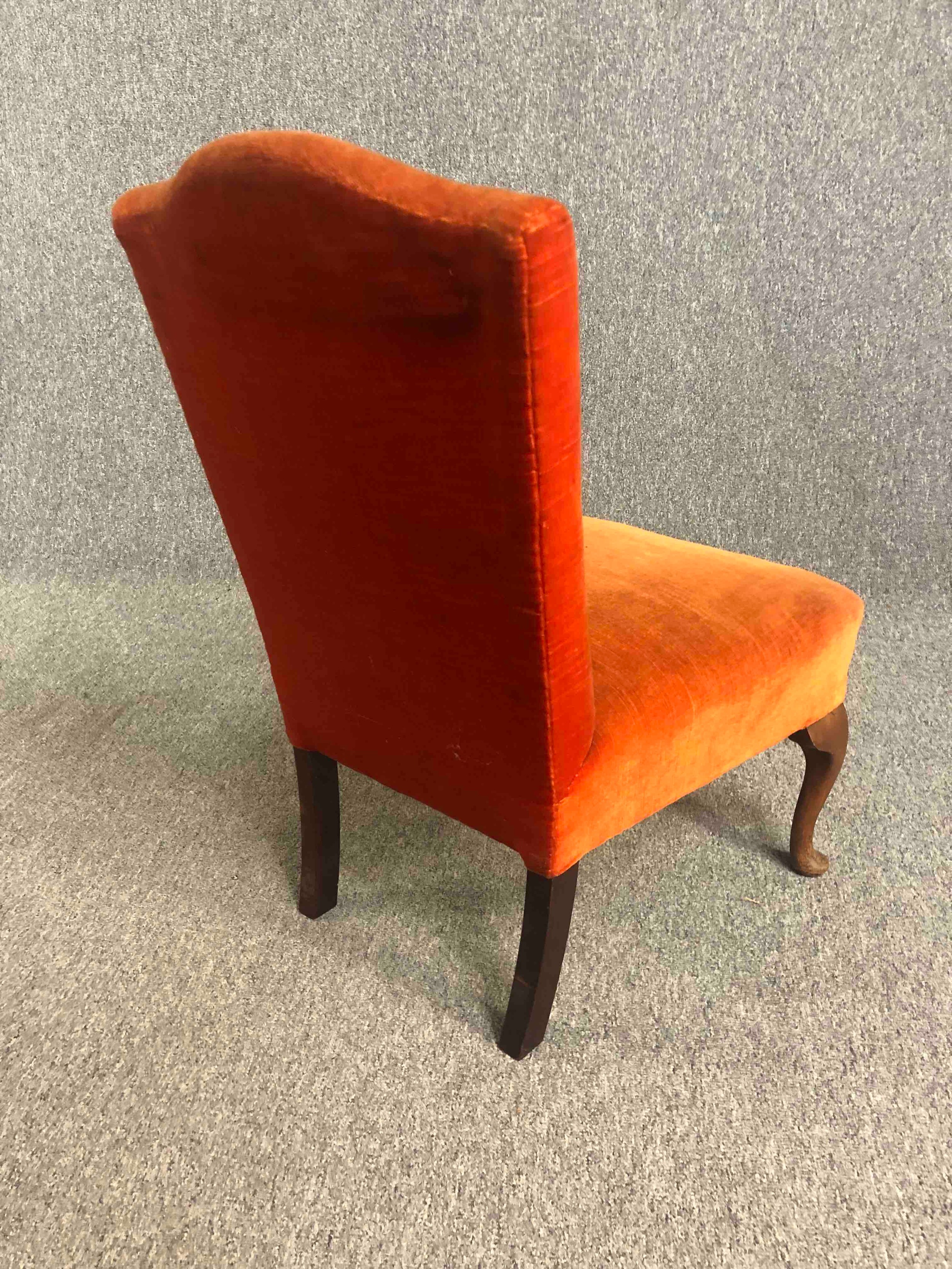 A Georgian mahogany side chair and a pair of mid century bedroom chairs. H.90cm. (largest) - Image 5 of 9
