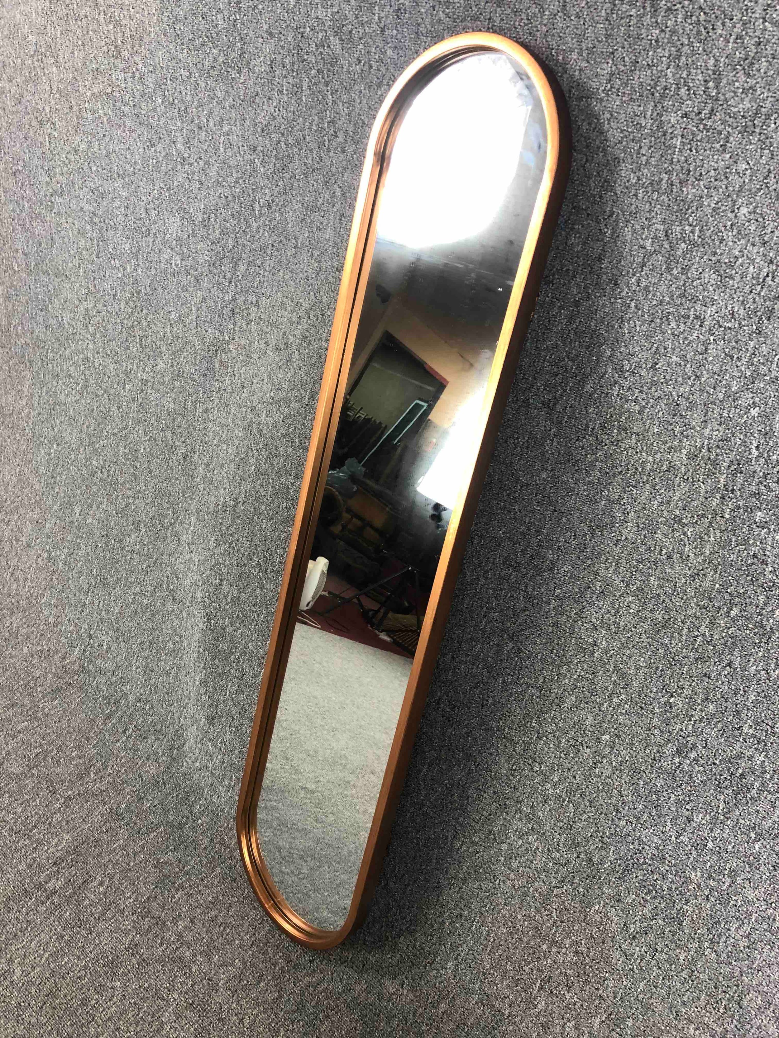 A contemporary gilt metal framed pier mirror. H.132 W.29cm. - Image 3 of 4