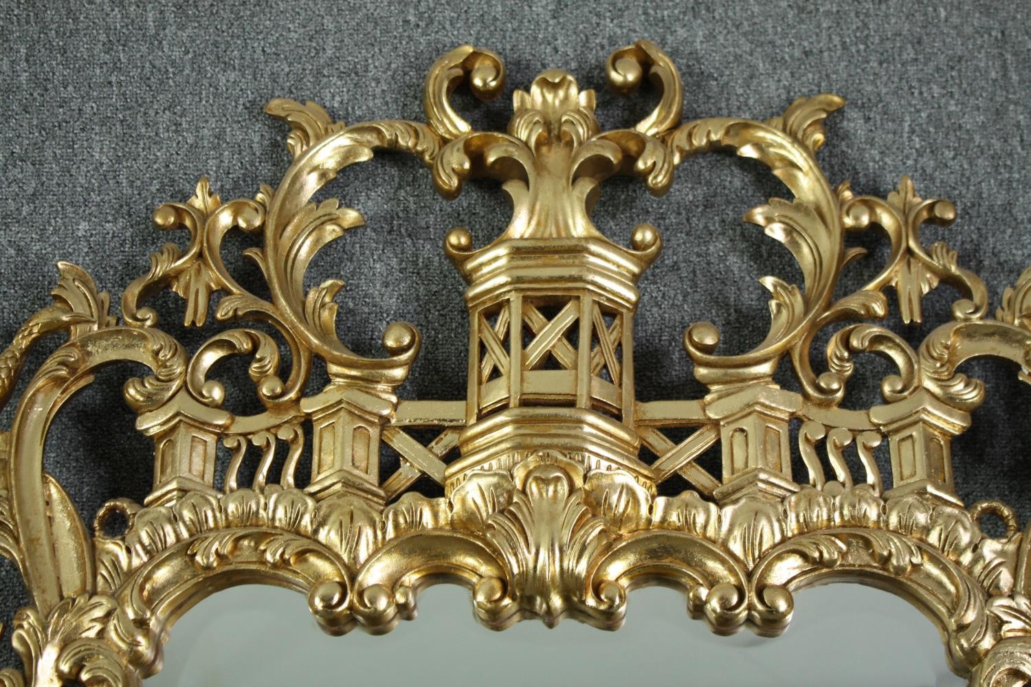 Pier mirror, full height carved giltwood in the Chinese Chippendale style. H.200 W.100cm. - Image 3 of 5