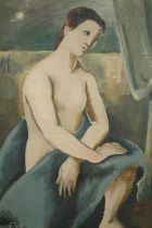 Oil on canvas. Probably 1940s but maybe earlier. An interesting composition showing a strong Picasso