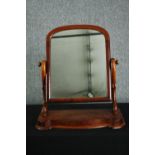 Swing toilet mirror, mid 19th century mahogany. H.63 W.61cm.