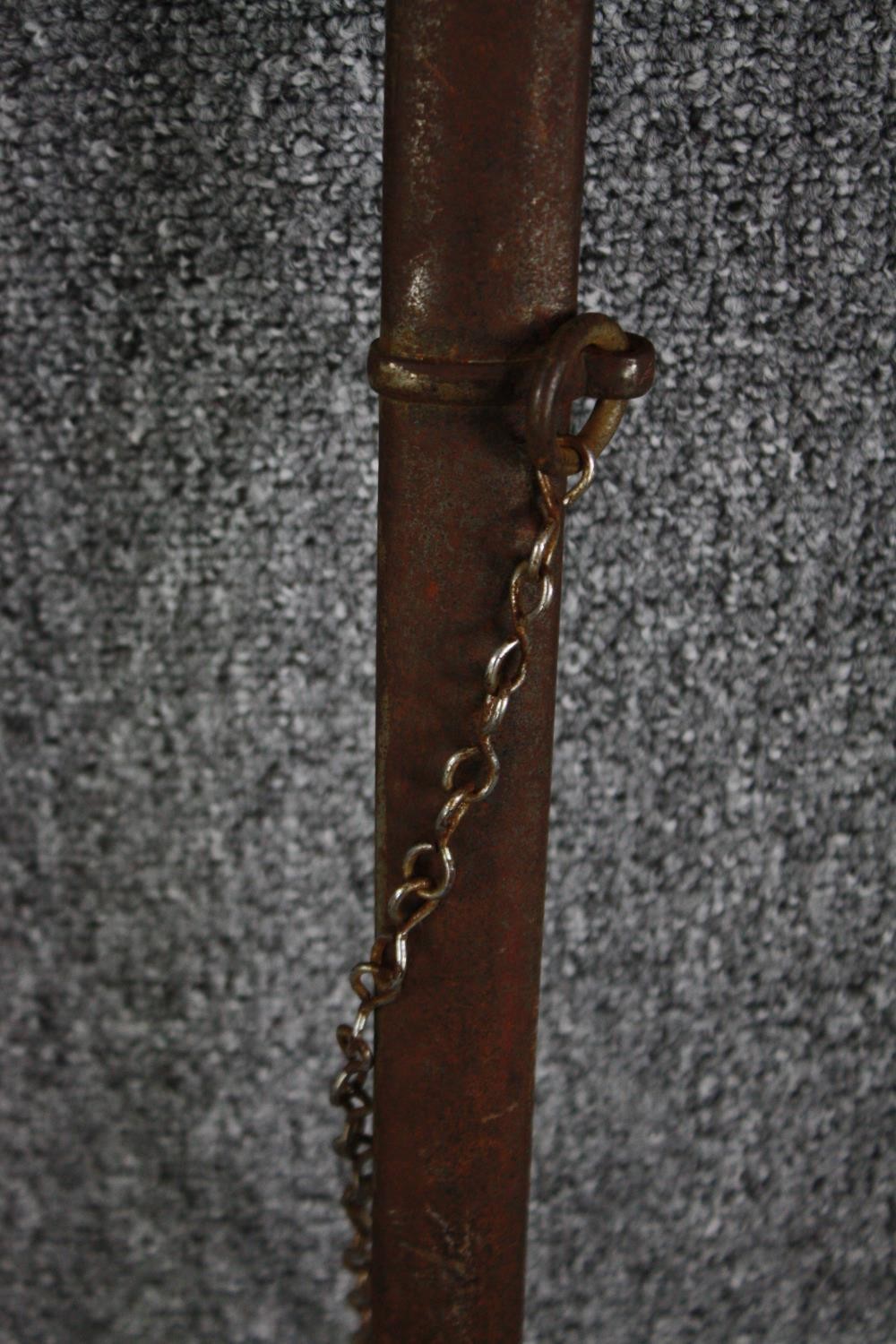 A sword and scabbard. Quite rusted and without a visible maker's mark. With a wooden handle and - Image 6 of 7