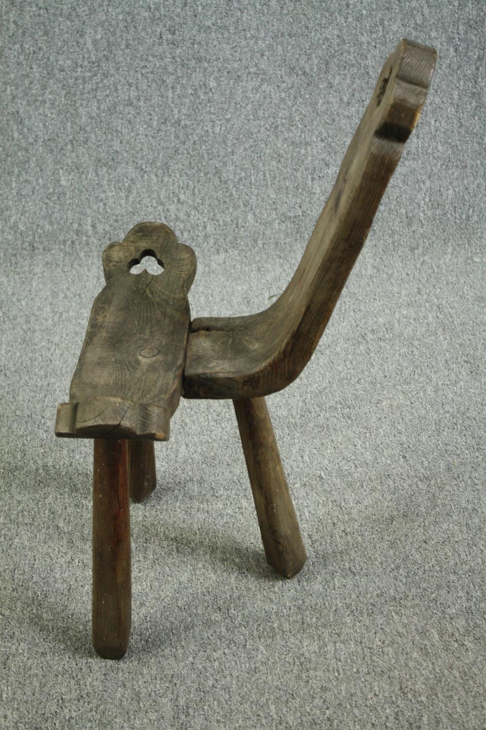 Birthing chair, early 20th century pine. H.74cm. - Image 3 of 5