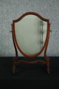 Swing mirror, 19th century mahogany. H.57 W.37cm.