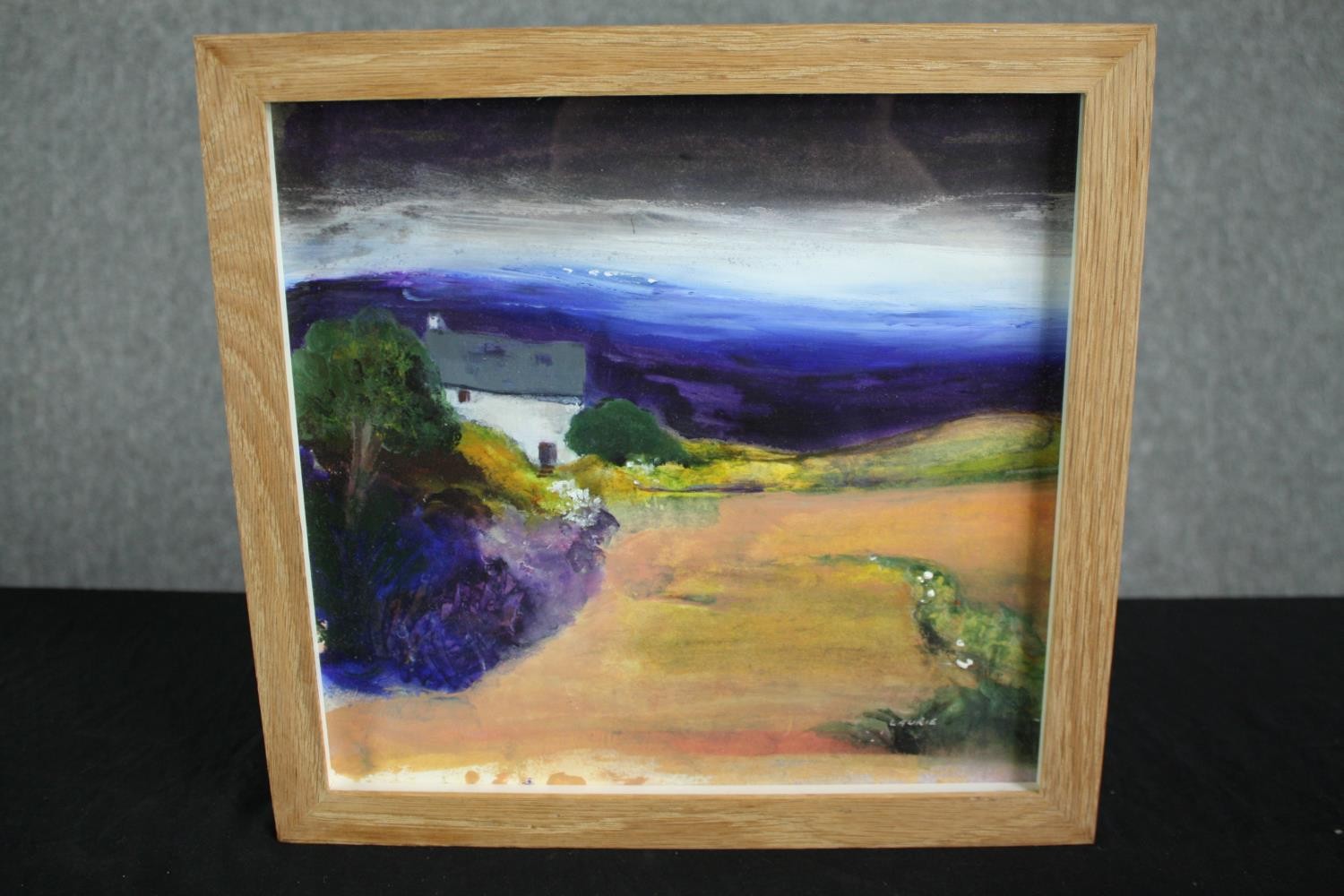 Ian Laurie, British, (1933-), two acrylics on board of abstract landscapes, signed Laurie. Framed - Image 3 of 10