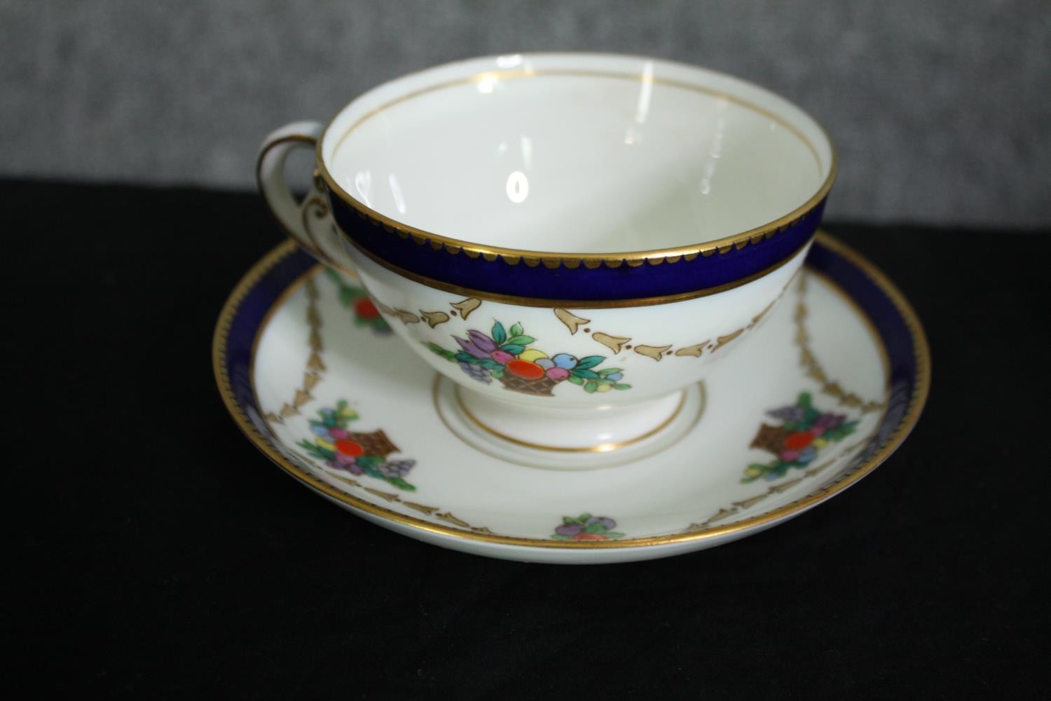 An early twentieth century Adelaide bone china tea set. Made up of six cups and saucers, six side - Image 3 of 7