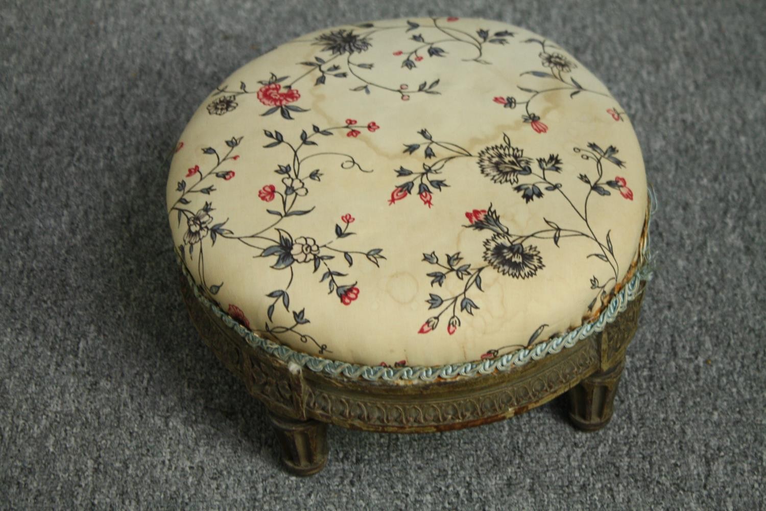 A miscellaneous collection of four 19th century footstools. H.20 W.33 D.33cm. (largest) - Image 10 of 10