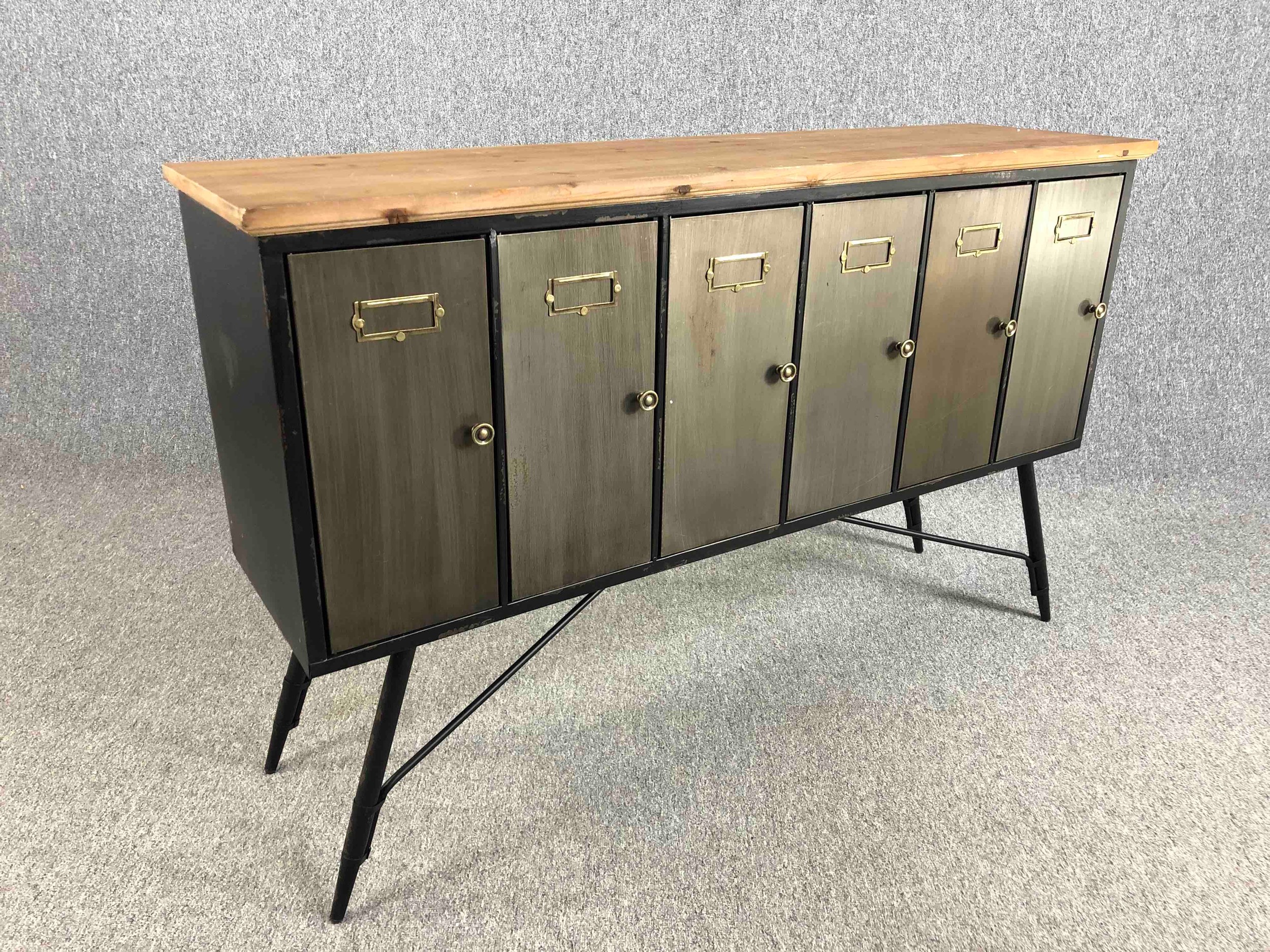 Sideboard, retro locker style. H.81 W.128 D.34cm. - Image 2 of 7