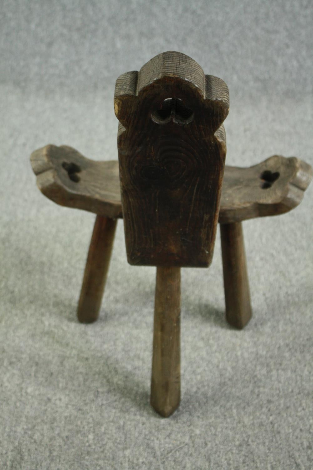 Birthing chair, early 20th century pine. H.74cm. - Image 4 of 5
