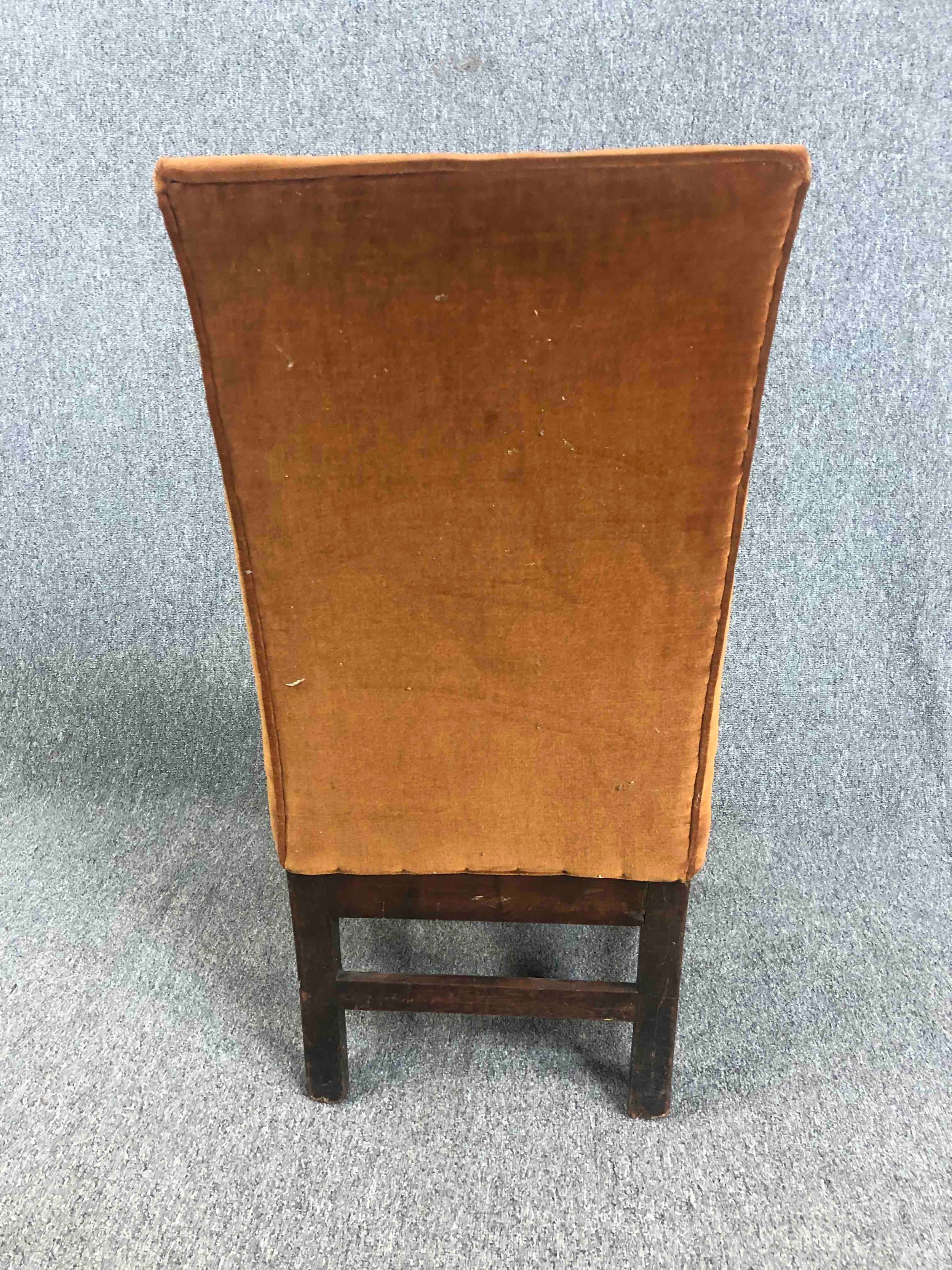 A Georgian mahogany side chair and a pair of mid century bedroom chairs. H.90cm. (largest) - Image 9 of 9