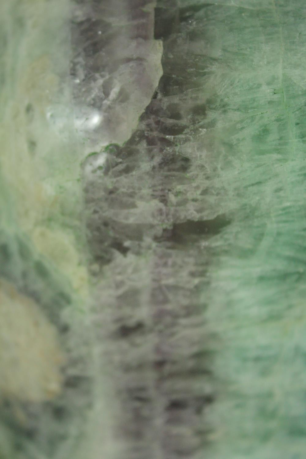 A large Chinese scholar's rock, Fluorite, varying tones of green with patches of purple and white, - Image 4 of 4