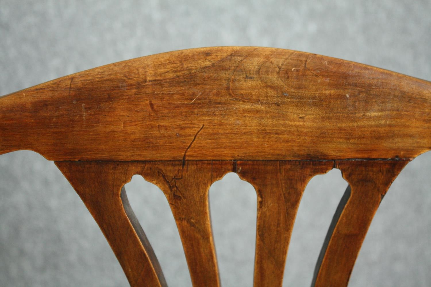 Carver armchairs, a near pair, Georgian oak and elm. - Image 8 of 9