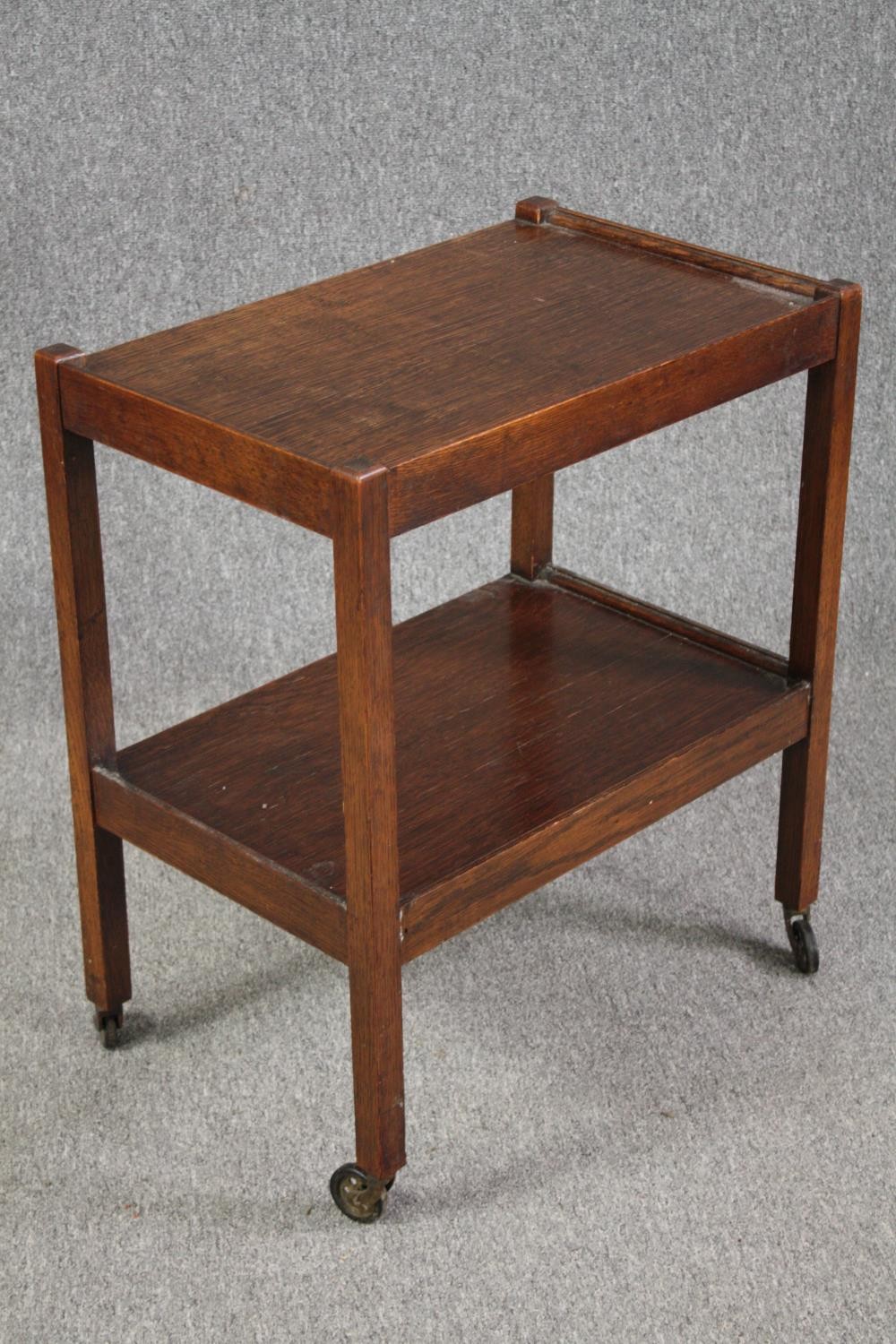 Tea trolley, mid century oak. H.70 W.60 D.39cm. - Image 2 of 4