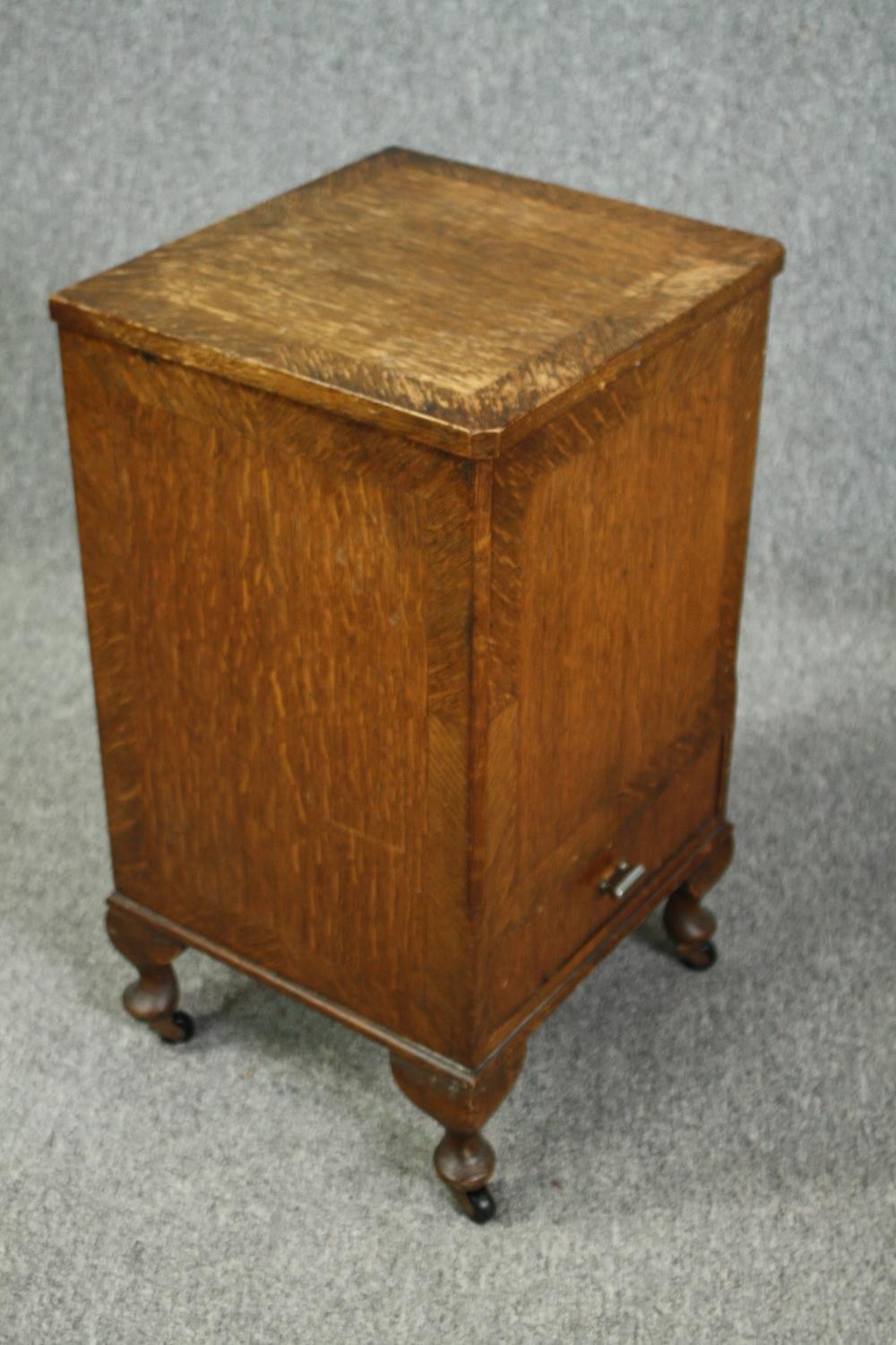 Work box, mid century oak with fitted interior. H.63 W.36 D.34cm. - Image 2 of 5