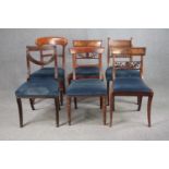 Six 19th century mahogany dining chairs to include a Regency pair. Proceeds from this lot will be