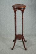 Plant stand, 19th century style teak. H.100 Dia. 29cm.