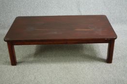 Coffee table, late 20th century hardwood. H.38 W.130 D.70cm.