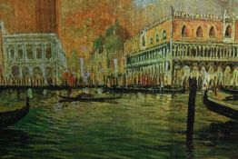 Oil painting. A view of St. Marks, Venice. Signed 'Lonati' lower right. Framed and glazed. H.31 W.