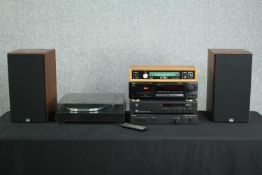 Vintage Hi Fi, to include a Thorens turntable, Celestion speakers, Amstrad radio, Arcam CD player